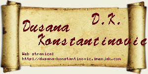 Dušana Konstantinović vizit kartica